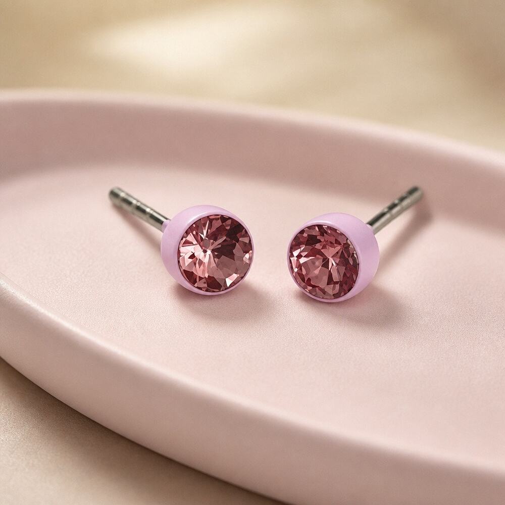 Pink Stud Earrings